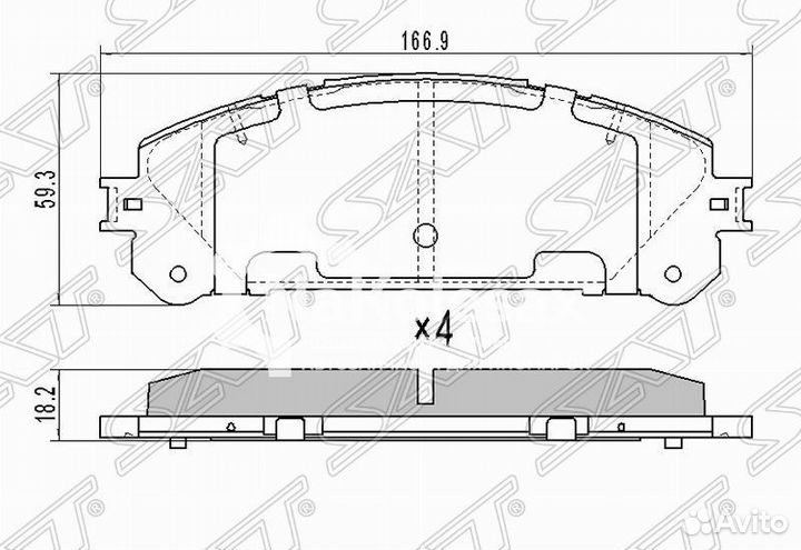 Колодки тормозные перед lexus RX350/450 08/highlan