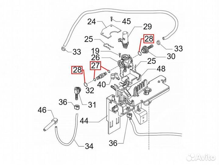 Ремкомплект крана saeco odea, talea