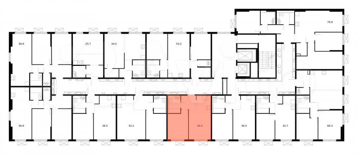 1-к. квартира, 36,4 м², 2/9 эт.
