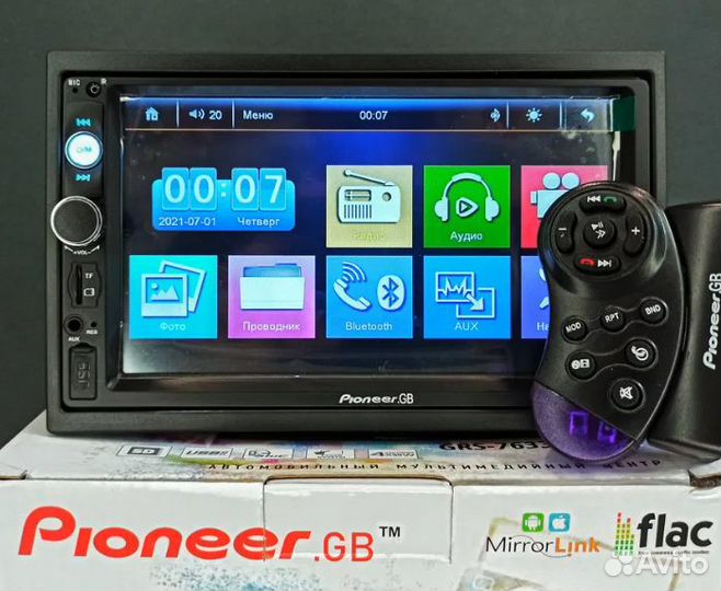 Автомагнитола 2DIN Pioneer GB с пультом на руль