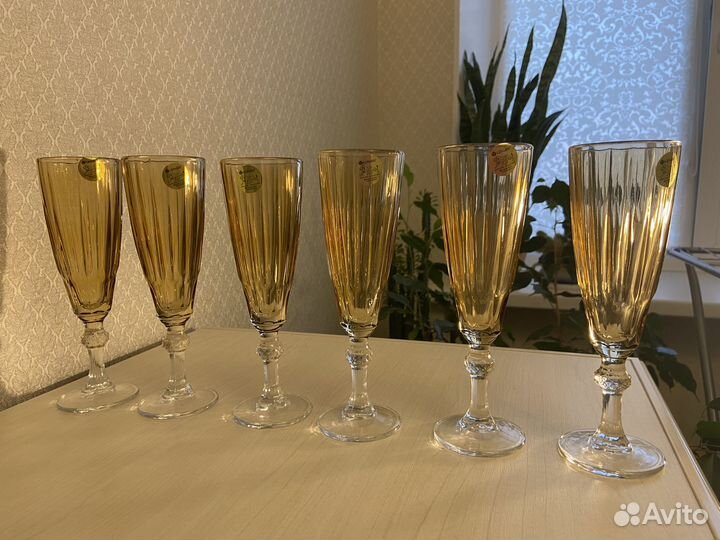 Фужеры цветное стекло