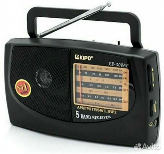 Радиоприемник kipo KB-308AC (черный)