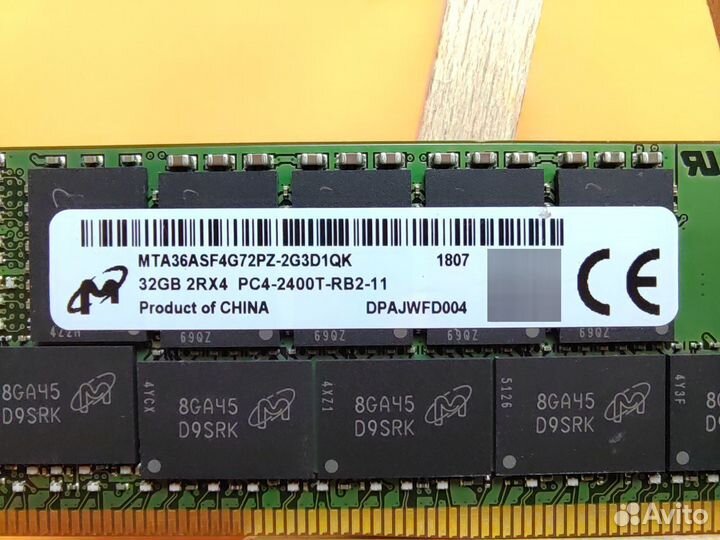Серверная DDR4 32GB 2400 MHz ECC REG micron