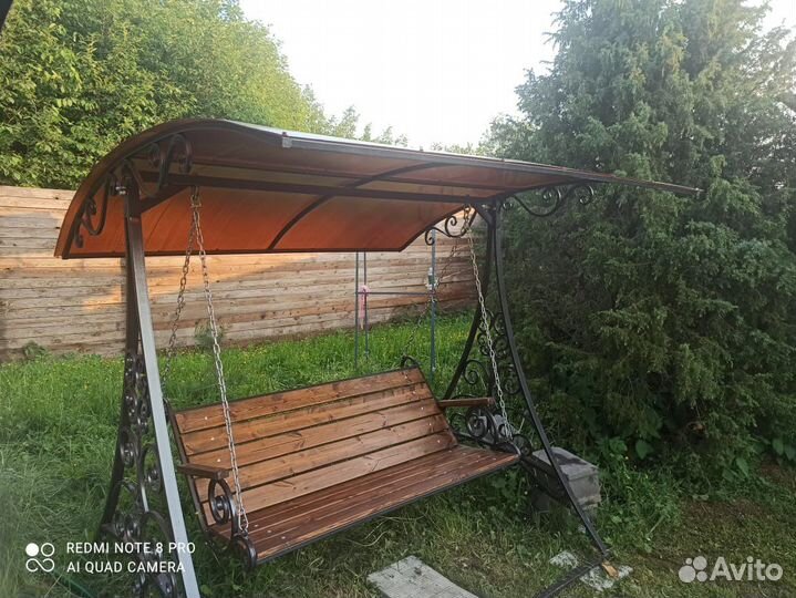 Качели садовые, лавочк