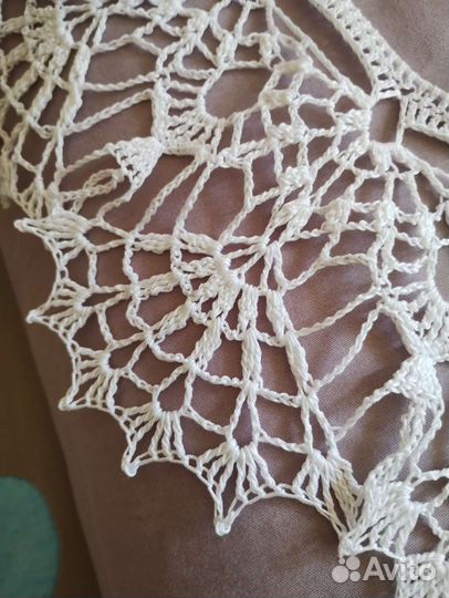 Кружевной воротник белый 50 см длина, шир 11,5