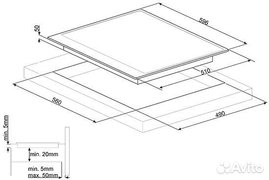 Индукционная варочная панель Smeg PI964X Новая