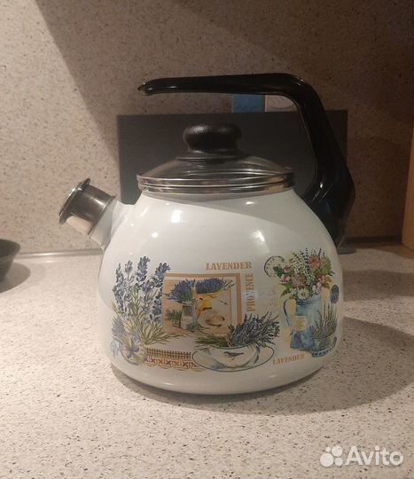 Чайник эмалированый со свистком 3л