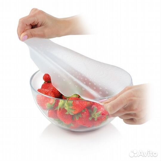 Крышки для посуды эластичные Tescoma 4Food, 2шт, с