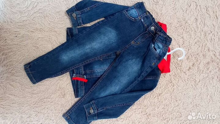 Джинсовый костюм 3-4 года