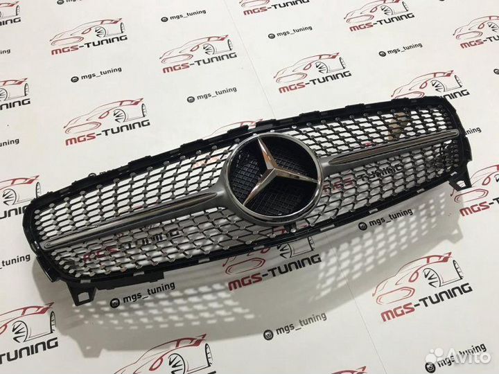 Решетка A-class w176 Diamond Silver 15-18г