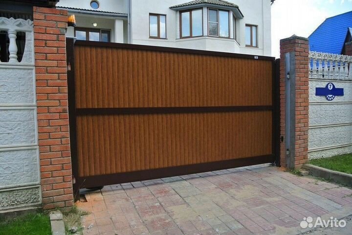 Откатные ворота с установкой