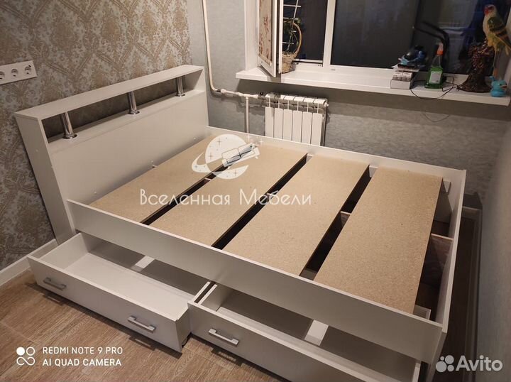 Кровать двуспальная с ящиками 160х200