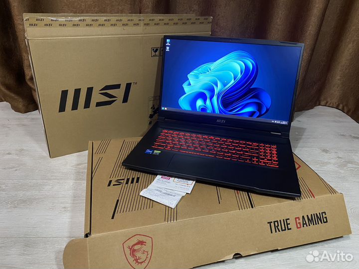 Игровой ноутбук MSI GF76 RTX 3050 i5 16 gb 144гц