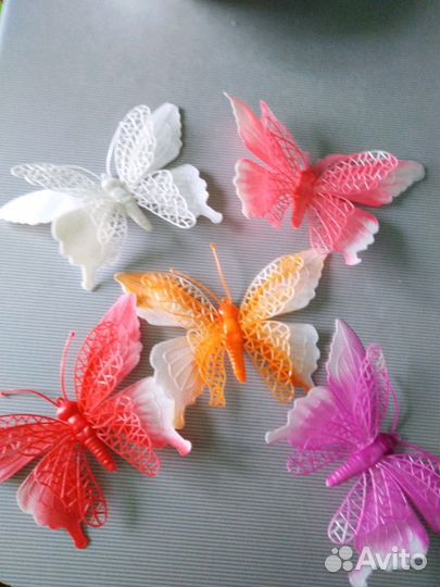 Кукльные зонтики, декоративные бабочки