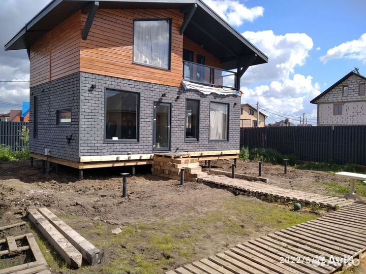 Ремонт фундамента сваями, удаление бетонных свай