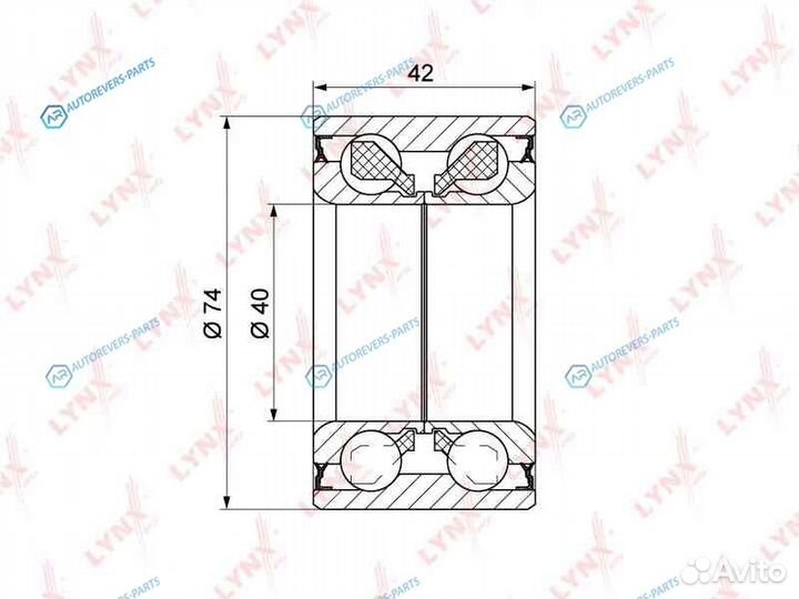 WB-1398 Комплект подшипника ступицы колеса перед