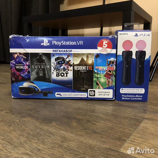 Sony PlayStation 4 VR шлем 2 rev. + 2 move