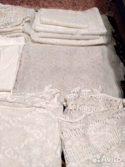 Ткань и шторы б.у.советские белые сетка для шитья