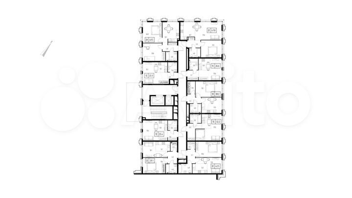 Квартира-студия, 25,4 м², 2/9 эт.