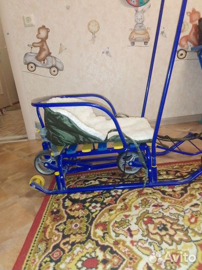 Детские санки с колесами