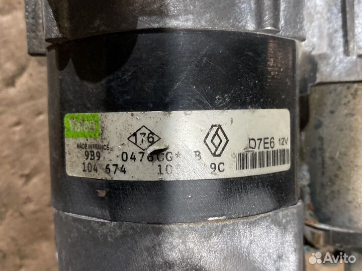 Стартер D7E6 Рено 1.4л 1.6л