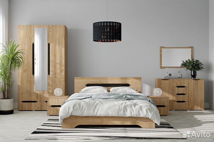 Вега Кровать 1.4 с ортопедическим основанием (Дуб