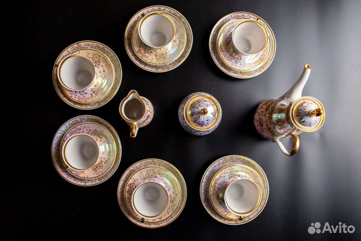 Сервиз кофейный костянной фарфор RPR Прибалтика