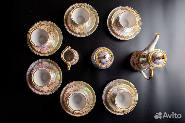 Сервиз кофейный костянной фарфор RPR Прибалтика