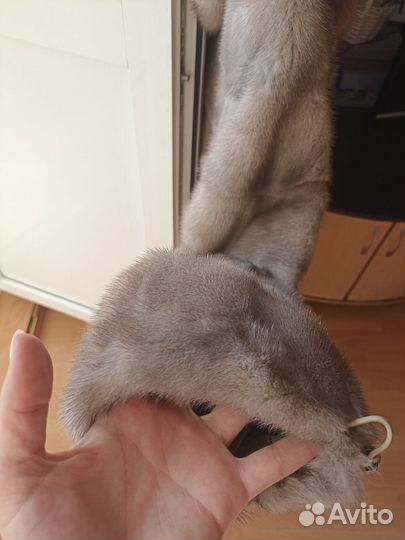 Шуба норковая с капюшоном