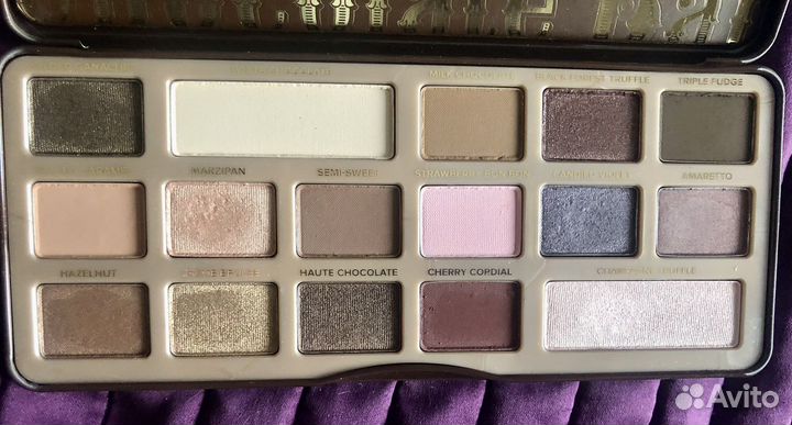 Палетка теней too faced chocolate