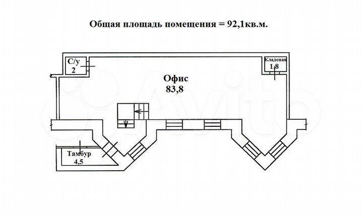 Свободного назначения, 92.1 м²