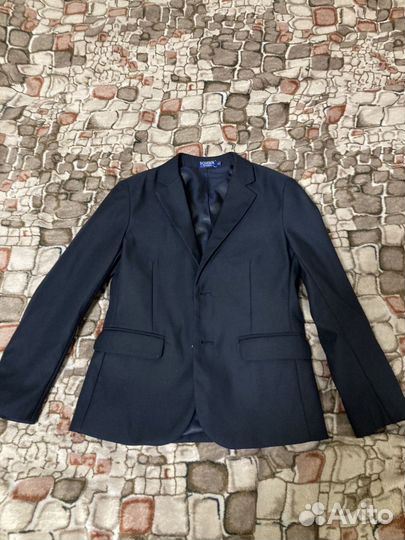 Пиджак школьный для мальчика 134 темно- синий