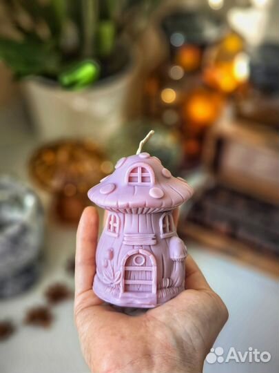 Свеча гриб из пчелиного воска