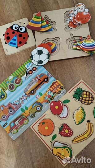 Деревянные пазлы вкладыши