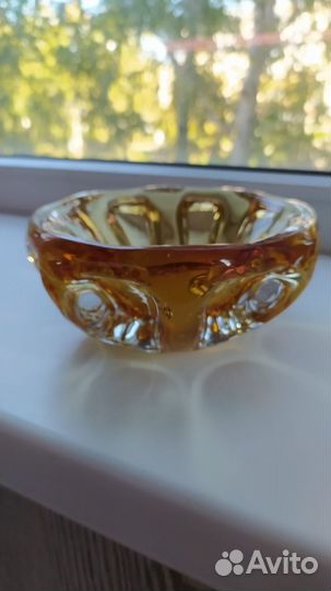 Конфетница Чешское стекло