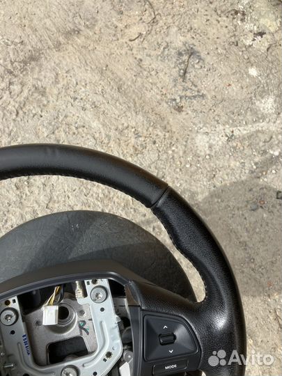 Кожаный руль на kia rio