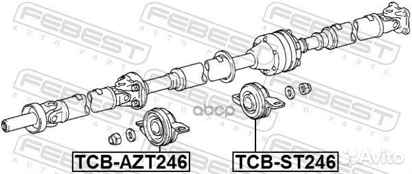 TCB-ST246 подшипник карданного вала подвесной