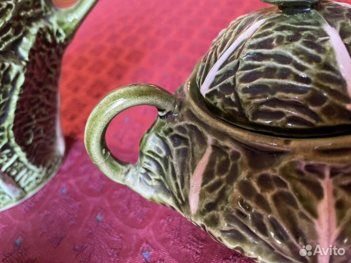 Керамика сервиз кофе Португалия Капустный лист пос