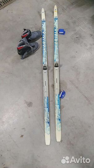 Лыжи беговые Karjala с ботинками и палочками