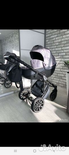 Коляска в полоску 3в1/2в1