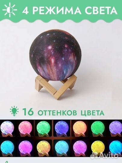 Ночник светильник луна