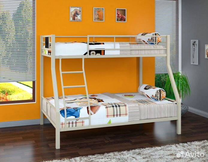 Кровать детская металлическая