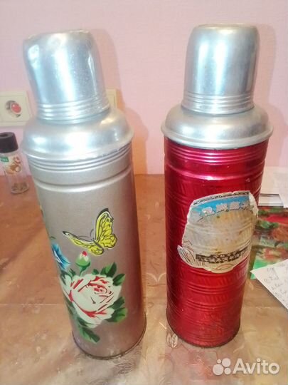 Термосы СССР со стеклянными колбами 1л и 2л
