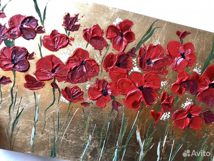 Картина «Маки в золоте»