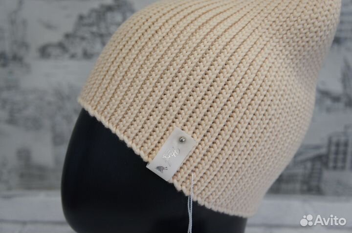 Шапка Бинни Нежный персик