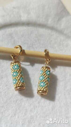 Серьги золотистые