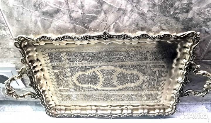 Винтажный поднос мельхиор