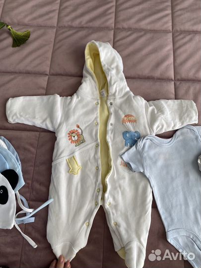 Детские вещи пакетом 0-3 месяцев