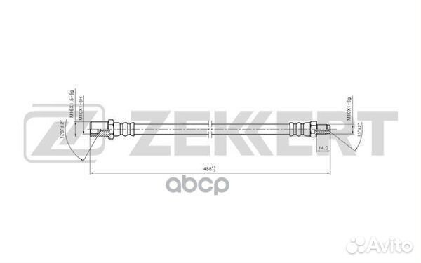 Шланг тормозной передний Iveco Daily I-II 78- b