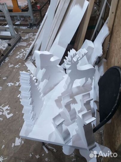 Фигуры из пенопласта на новый год